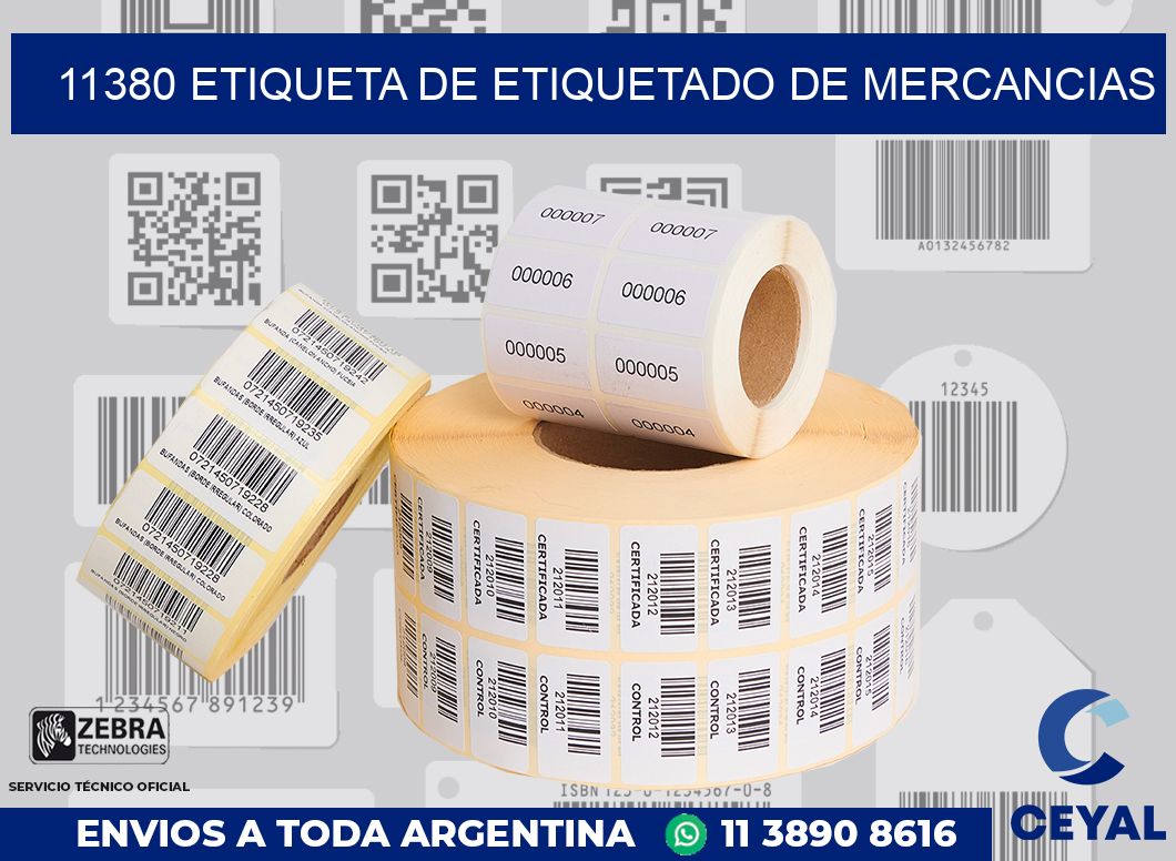 11380 Etiqueta de etiquetado de mercancias