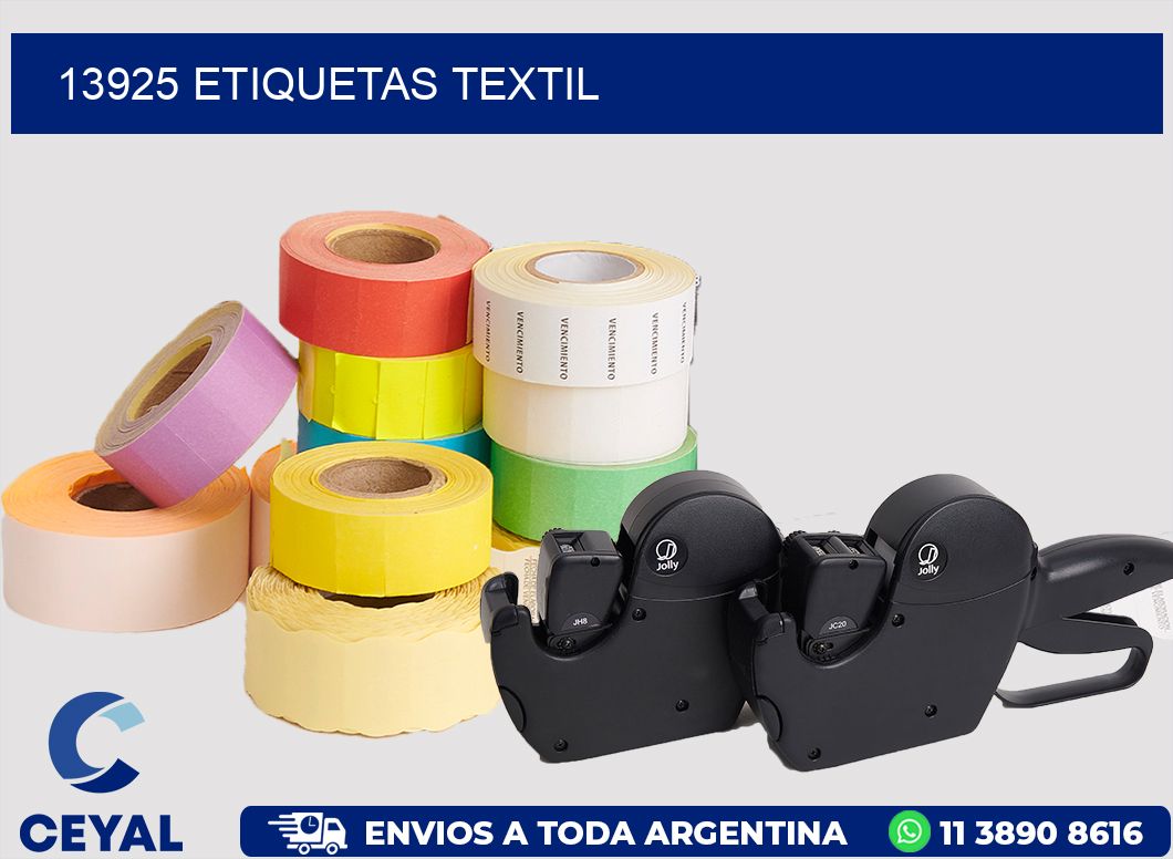 13925 etiquetas textil