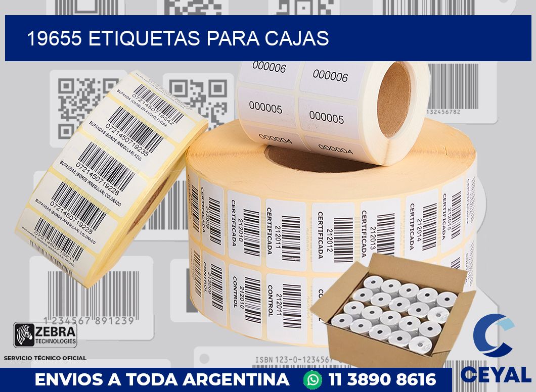 19655 Etiquetas para cajas