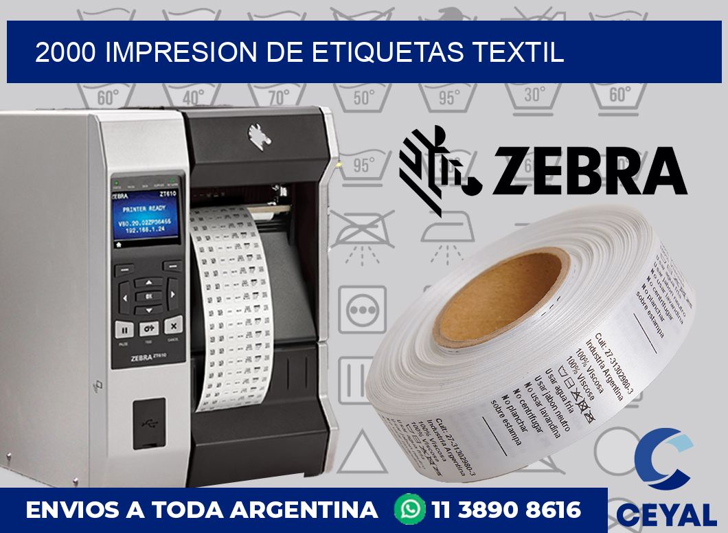 2000 Impresion de etiquetas textil