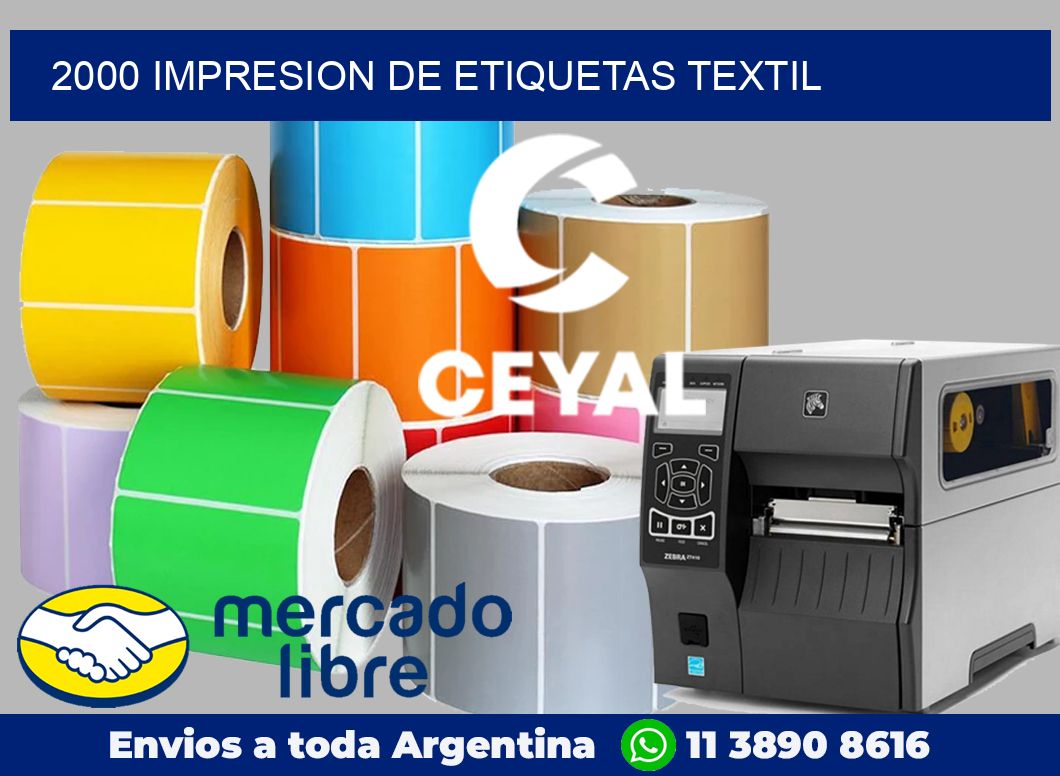 2000 Impresion de etiquetas textil