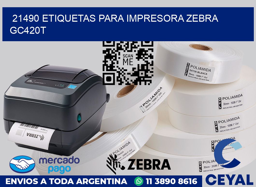 21490 etiquetas para impresora zebra GC420T