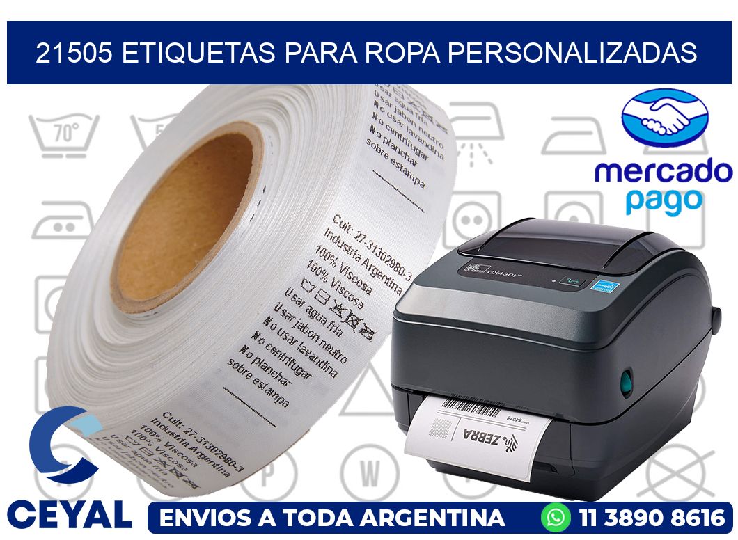 21505 Etiquetas para ropa Personalizadas