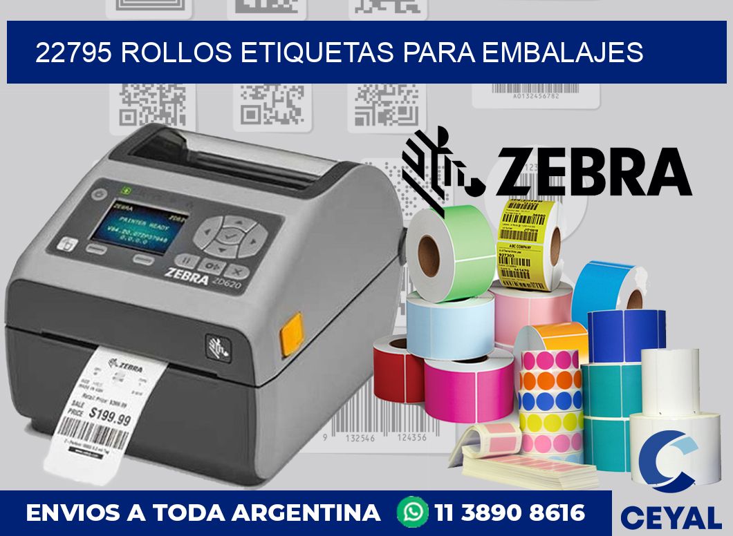 22795 rollos etiquetas para embalajes