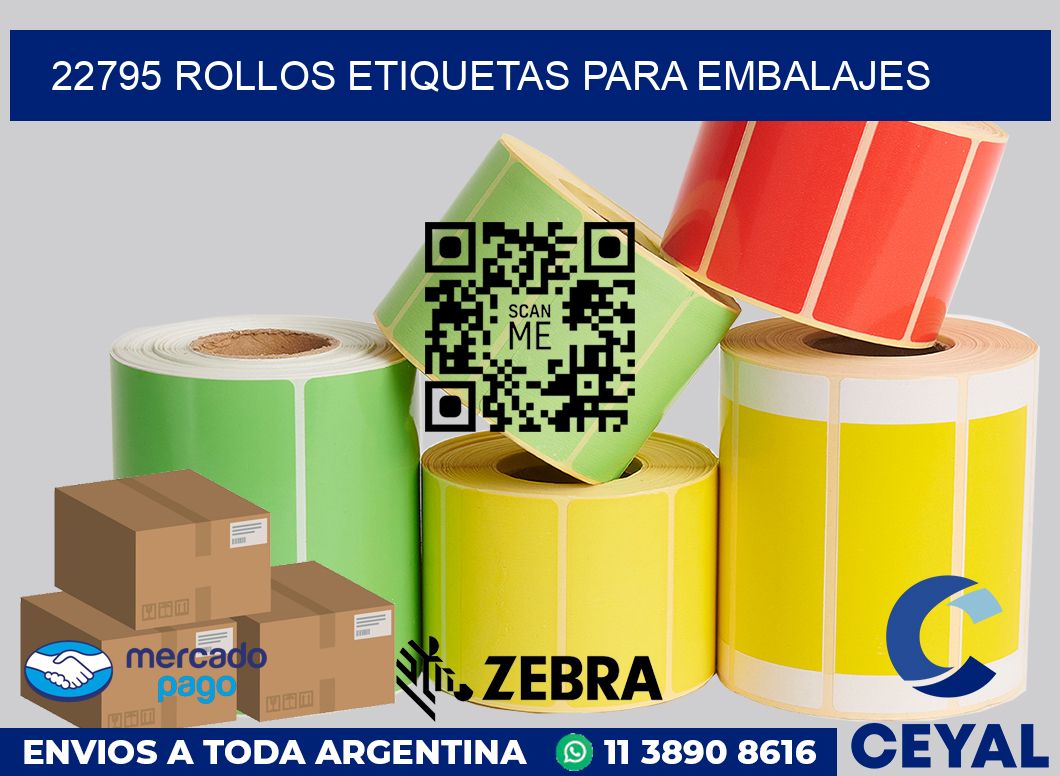 22795 rollos etiquetas para embalajes