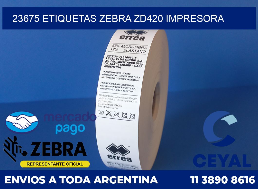 23675 etiquetas Zebra zd420 impresora