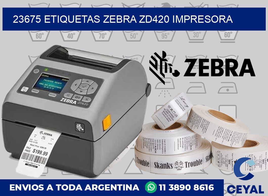 23675 etiquetas Zebra zd420 impresora