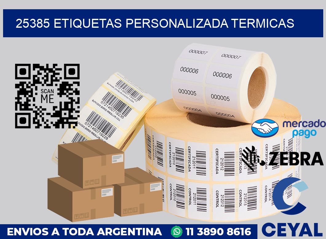 25385 etiquetas personalizada termicas