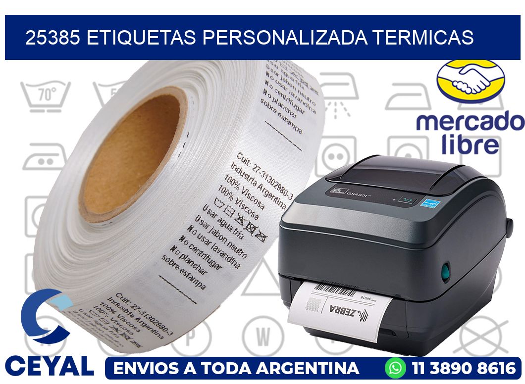 25385 etiquetas personalizada termicas