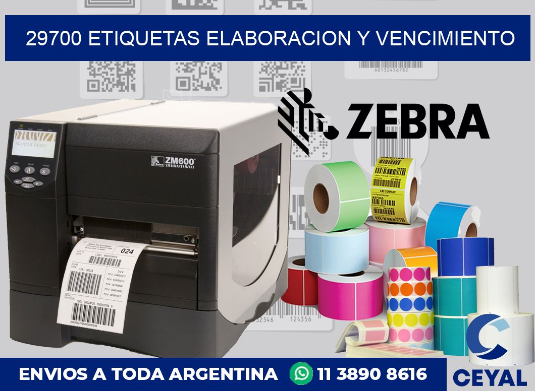 29700 Etiquetas elaboracion y vencimiento