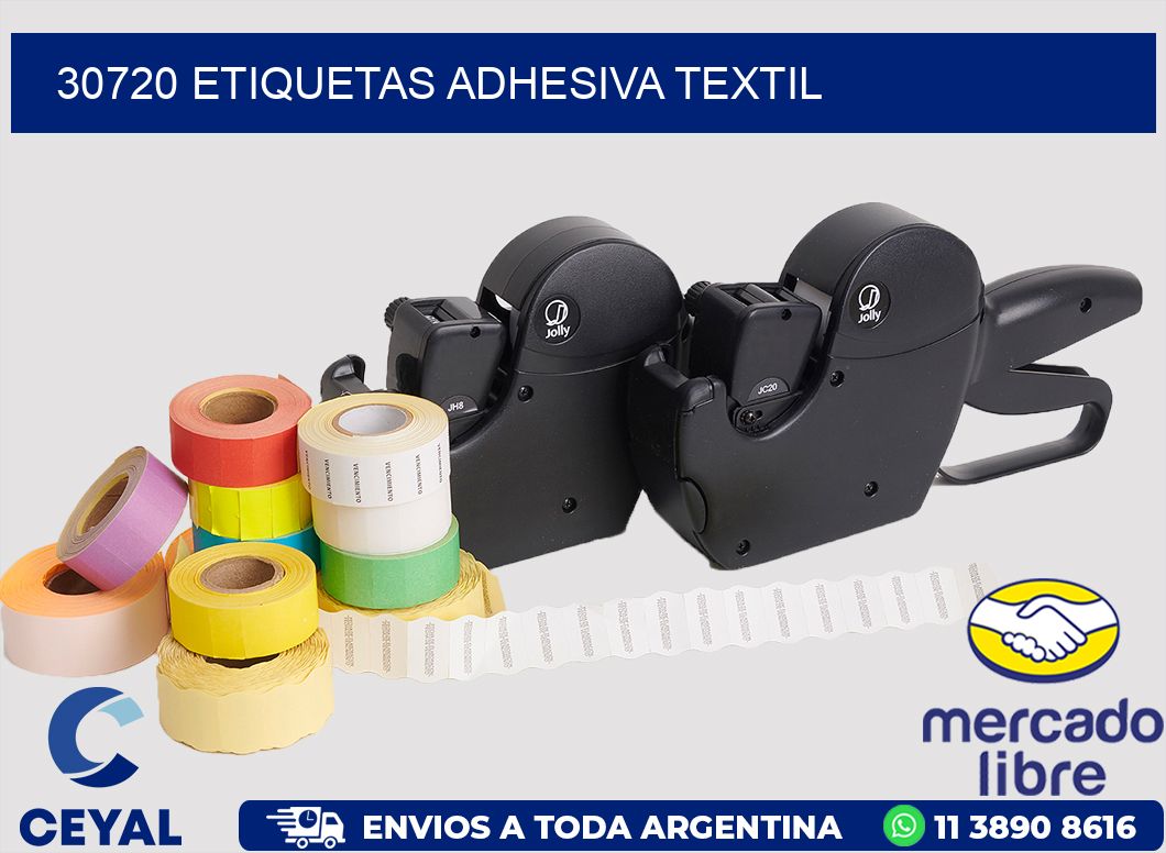 30720 etiquetas adhesiva textil