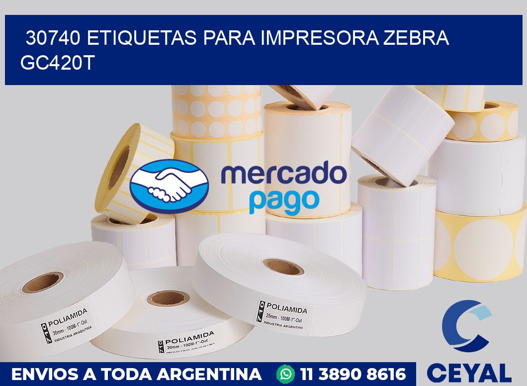 30740 etiquetas para impresora zebra GC420T