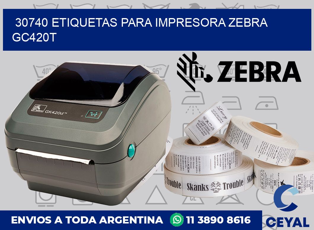 30740 etiquetas para impresora zebra GC420T