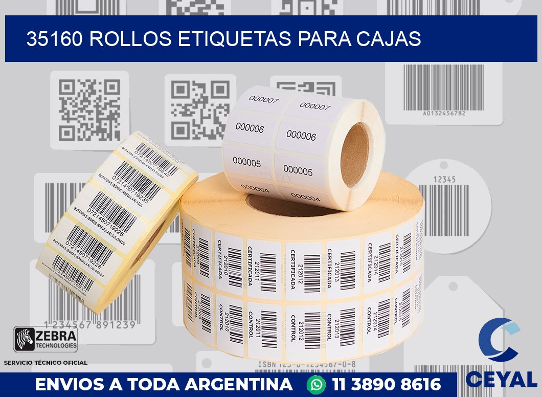 35160 Rollos etiquetas para cajas