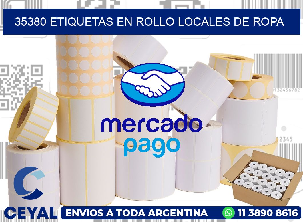 35380 Etiquetas en rollo locales de ropa