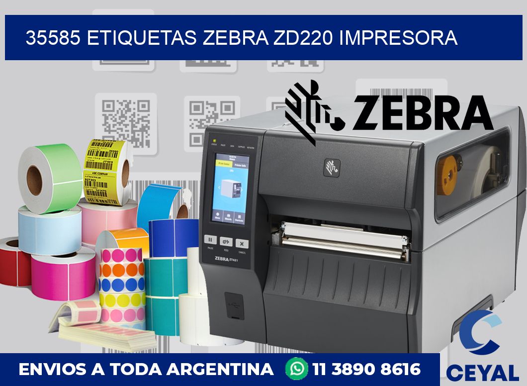 35585 etiquetas Zebra zd220 impresora