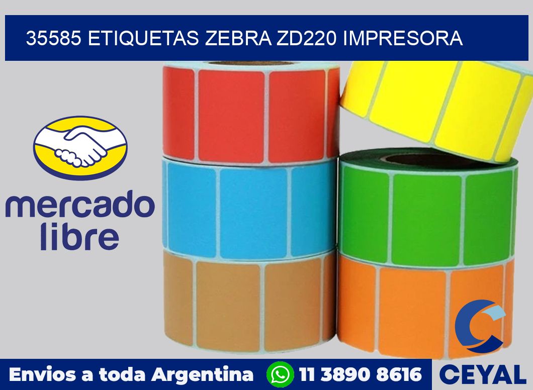 35585 etiquetas Zebra zd220 impresora