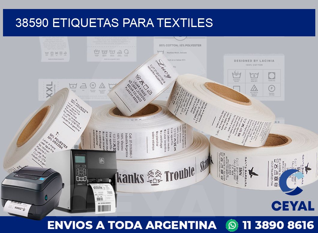 38590 etiquetas para textiles