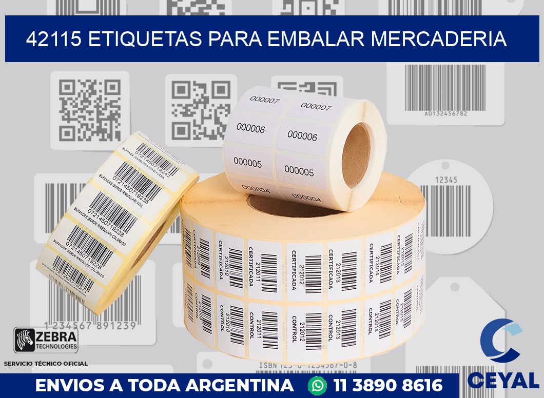 42115 Etiquetas para embalar mercaderia