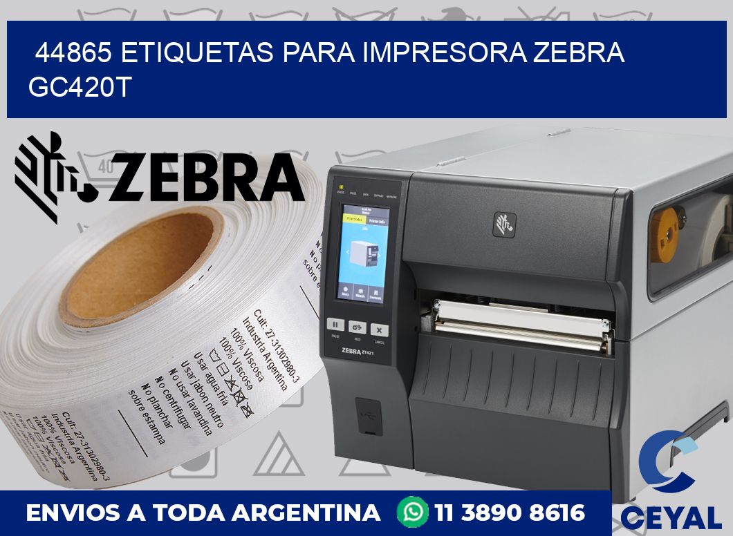 44865 etiquetas para impresora zebra GC420T