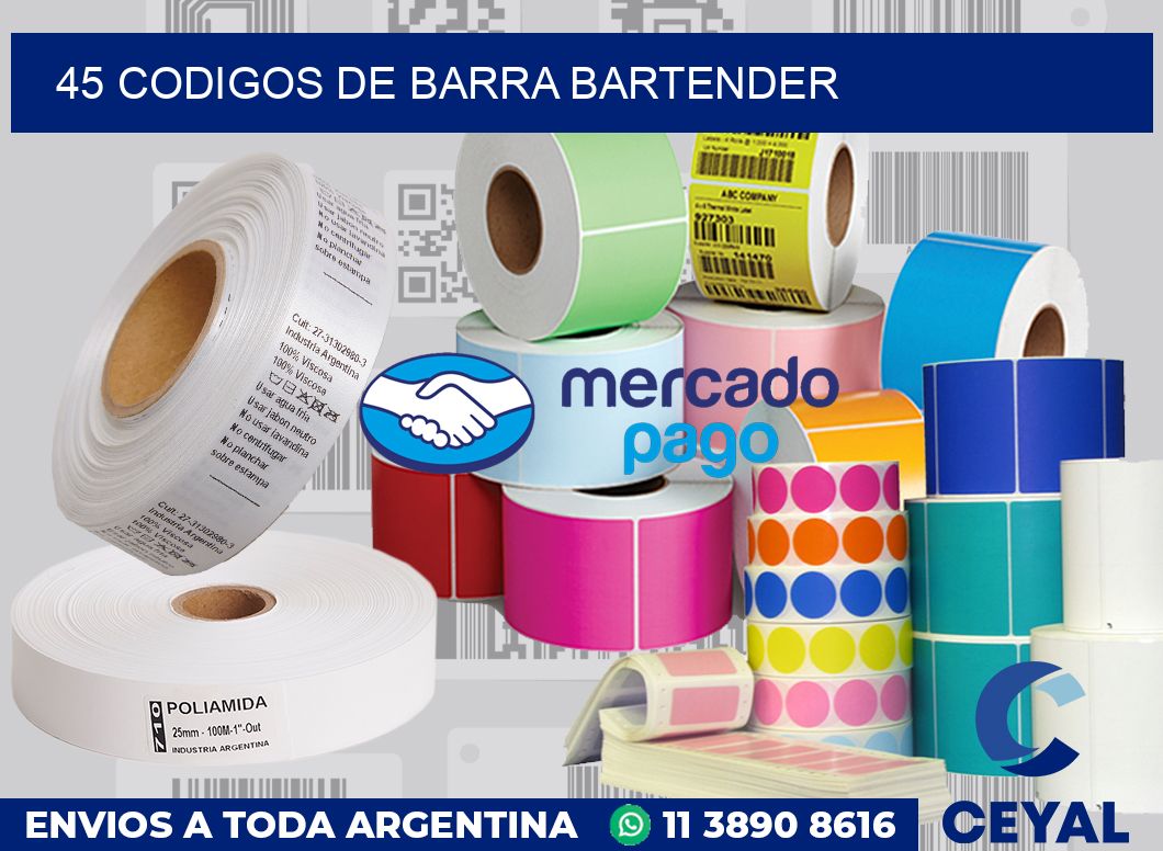 45 Codigos de barra Bartender