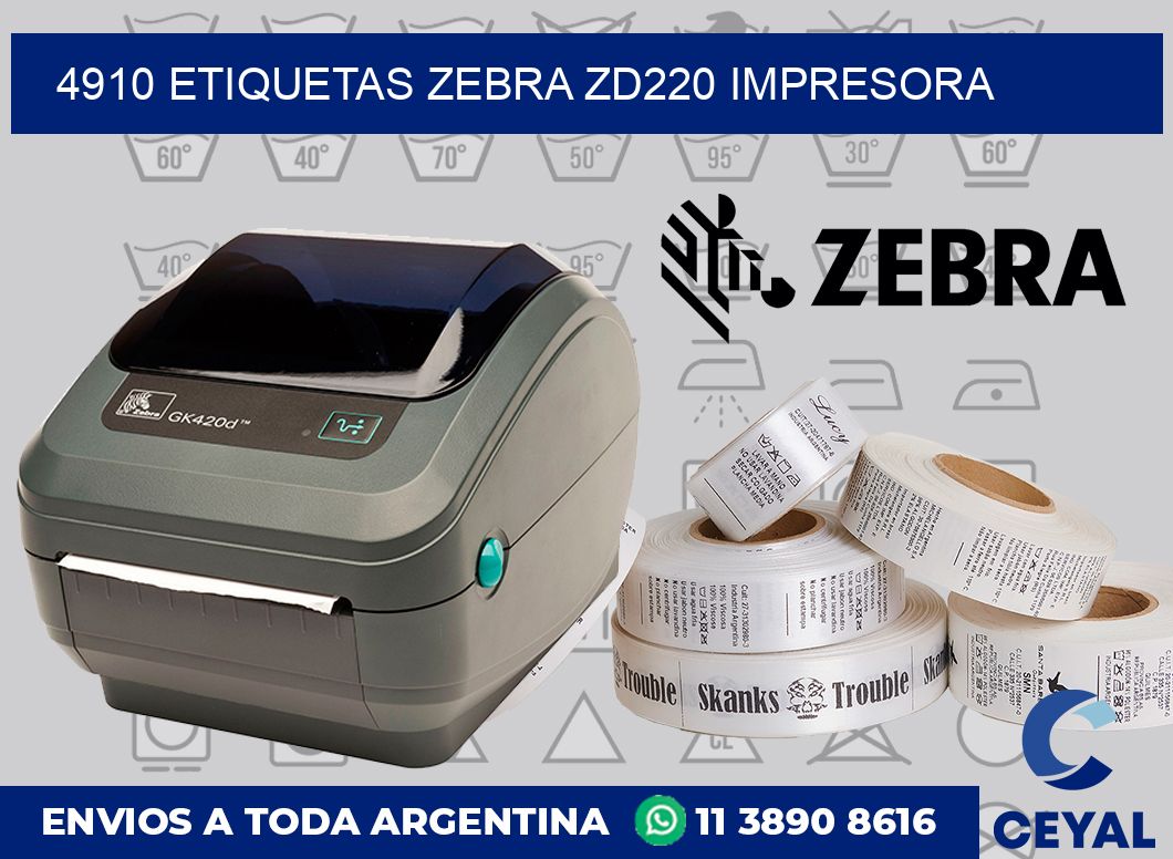 4910 etiquetas Zebra zd220 impresora