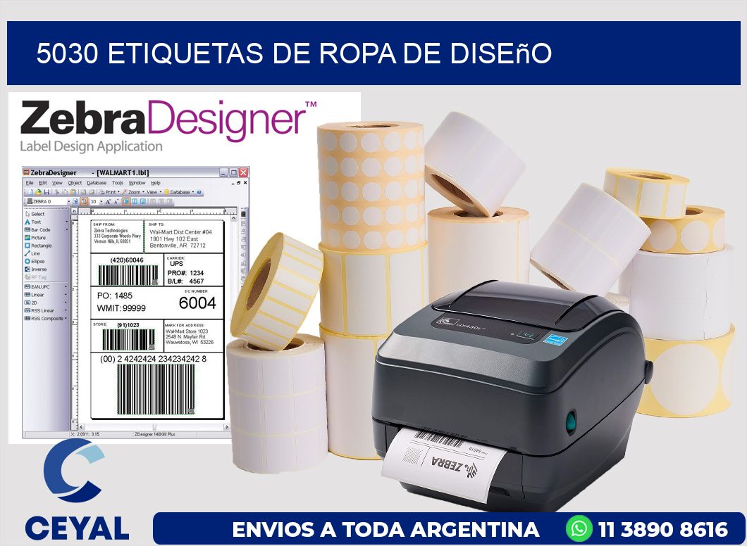 5030 Etiquetas de ropa de diseño