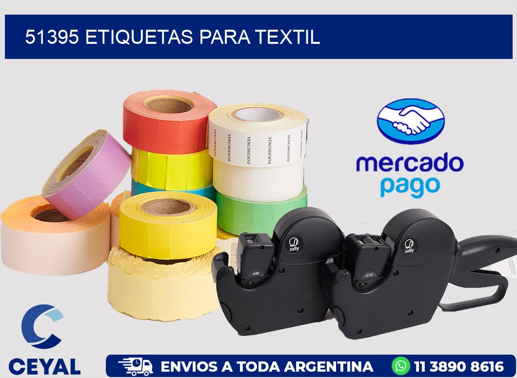 51395 etiquetas para textil