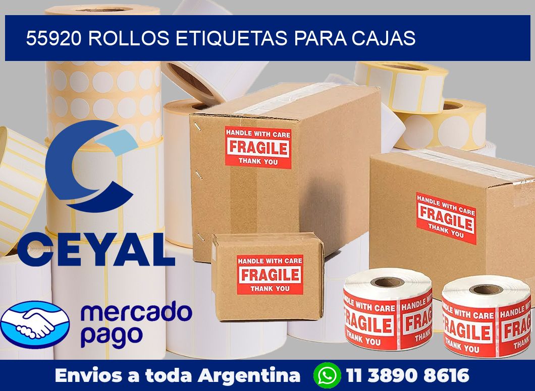 55920 Rollos etiquetas para cajas