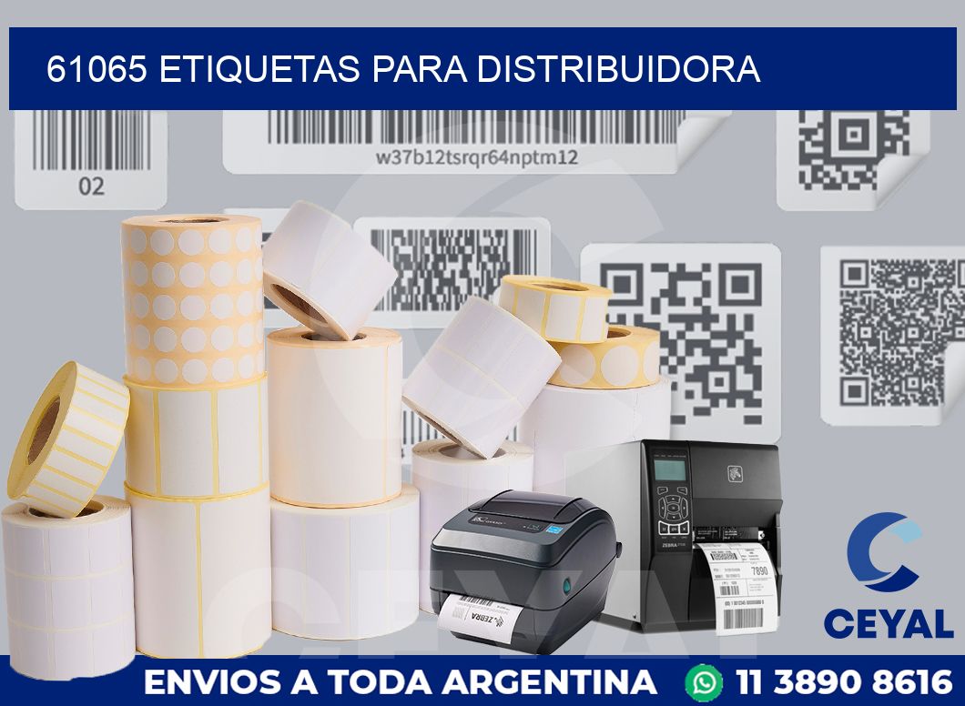 61065 Etiquetas para distribuidora