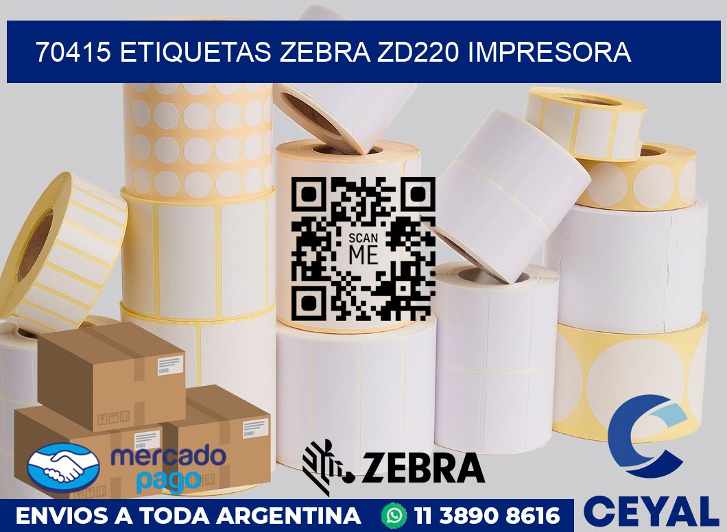 70415 etiquetas Zebra zd220 impresora