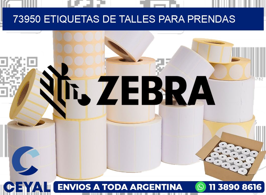 73950 Etiquetas de talles para Prendas