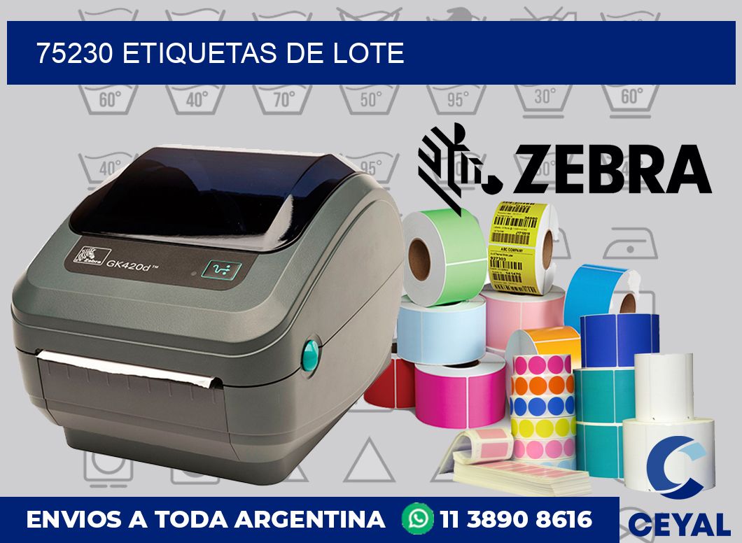 75230 Etiquetas de lote