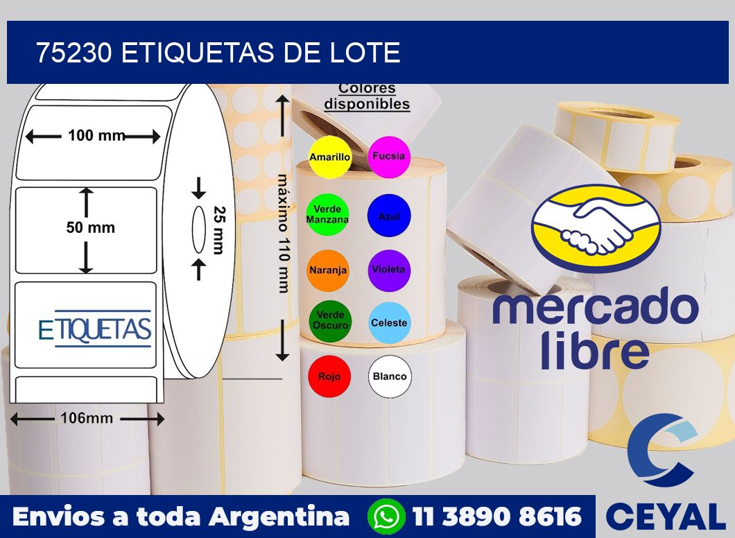 75230 Etiquetas de lote