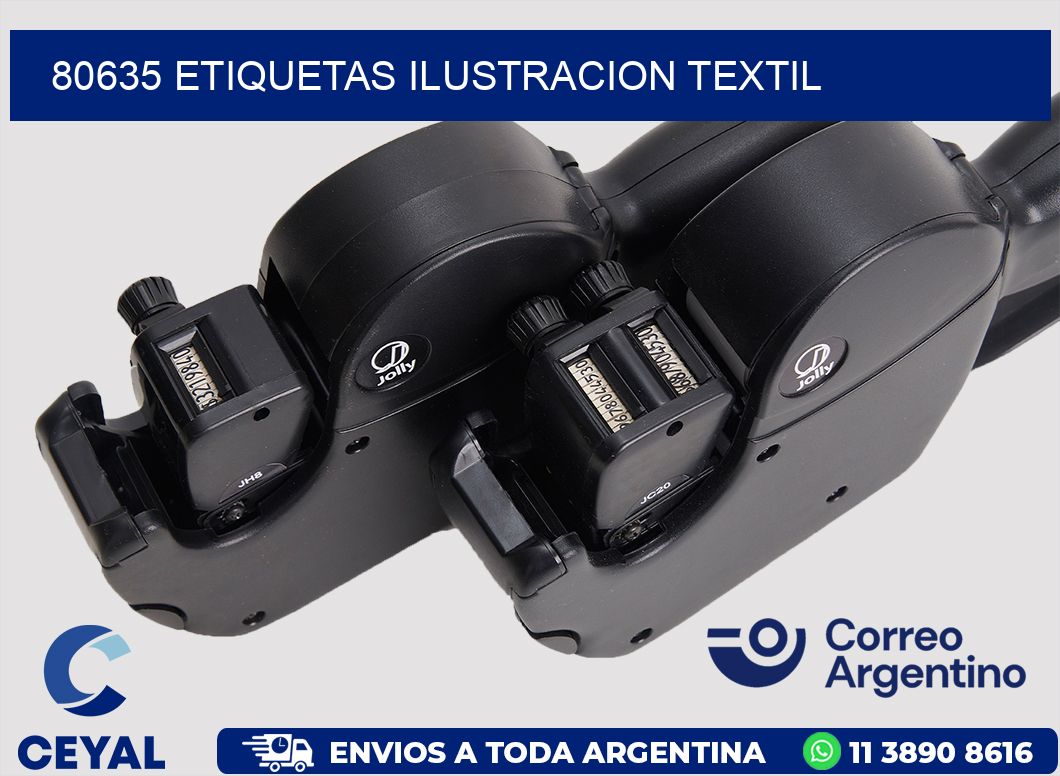 80635 etiquetas ilustracion textil