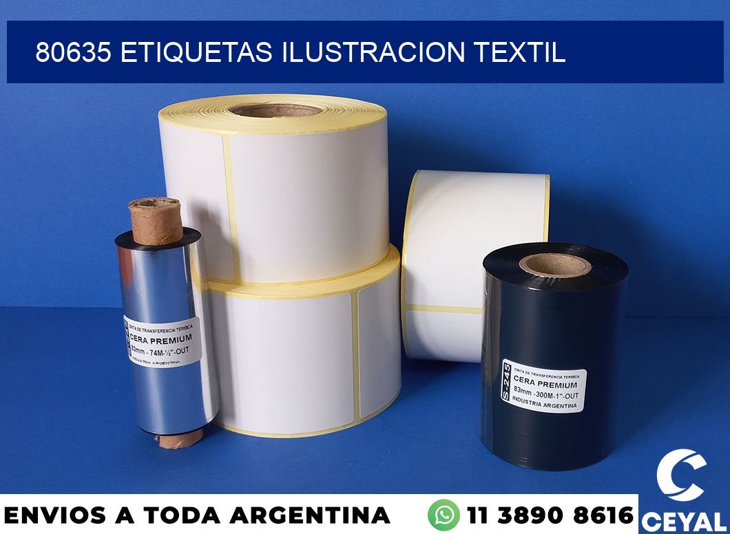 80635 etiquetas ilustracion textil