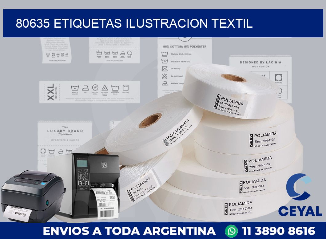 80635 etiquetas ilustracion textil