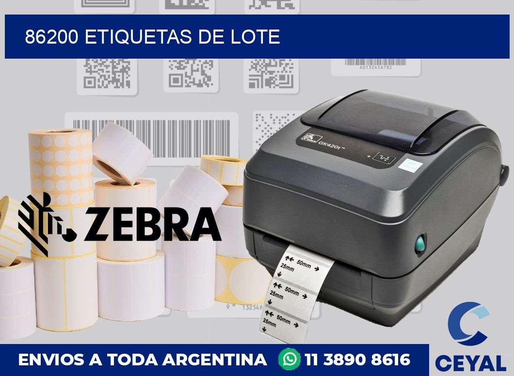 86200 Etiquetas de lote