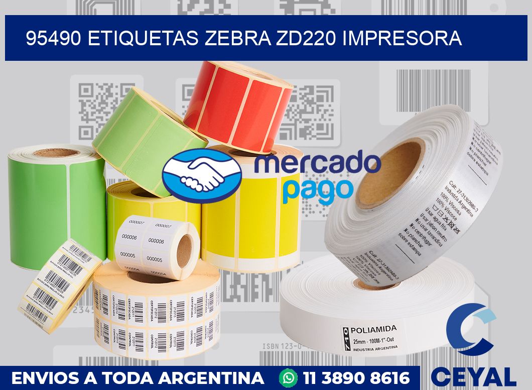 95490 etiquetas Zebra zd220 impresora