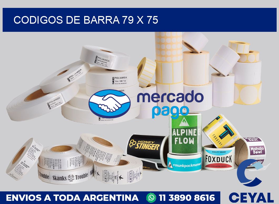 Codigos de barra 79 x 75