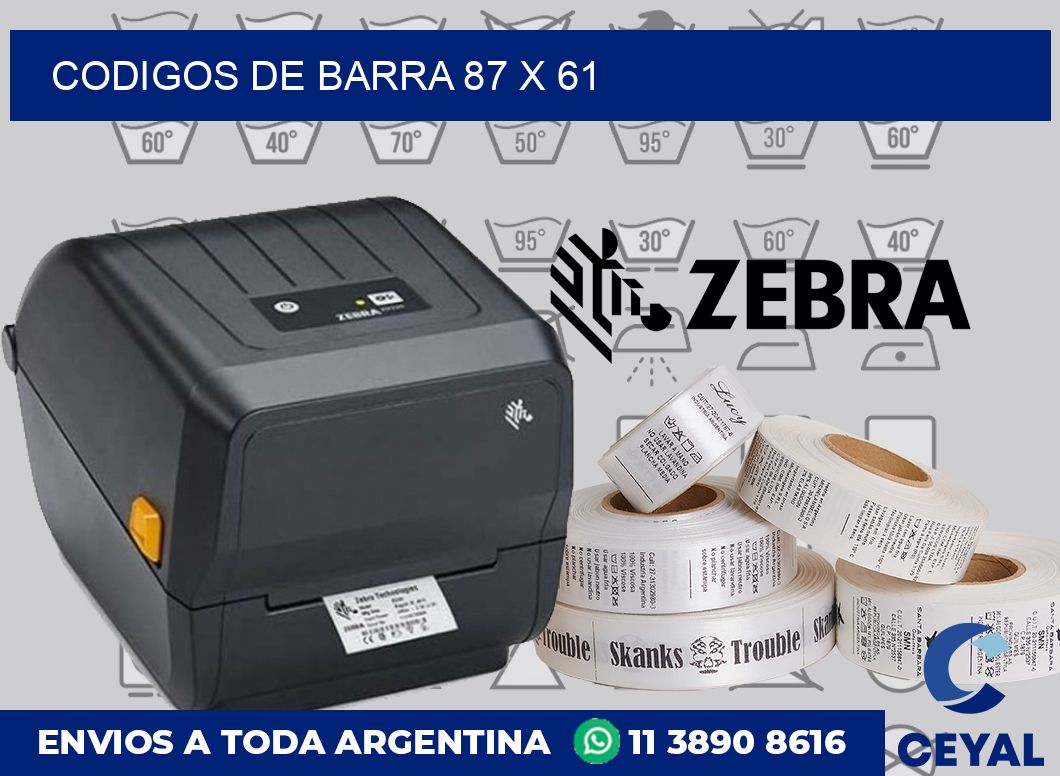 Codigos de barra 87 x 61