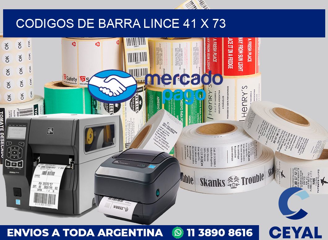 Codigos de barra Lince 41 x 73