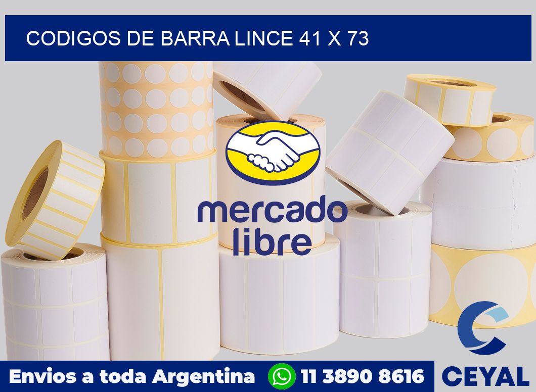 Codigos de barra Lince 41 x 73