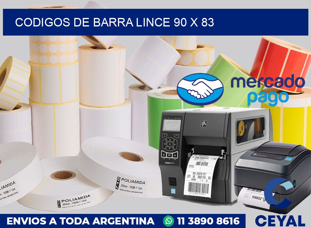 Codigos de barra Lince 90 x 83