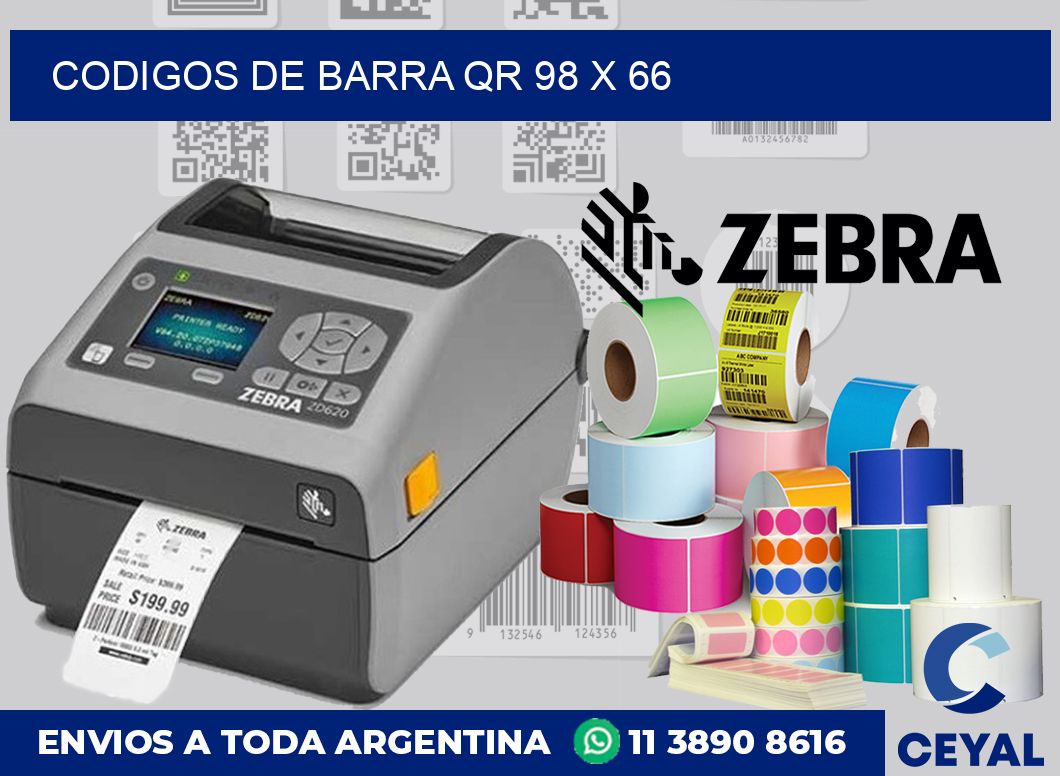 Codigos de barra QR 98 x 66