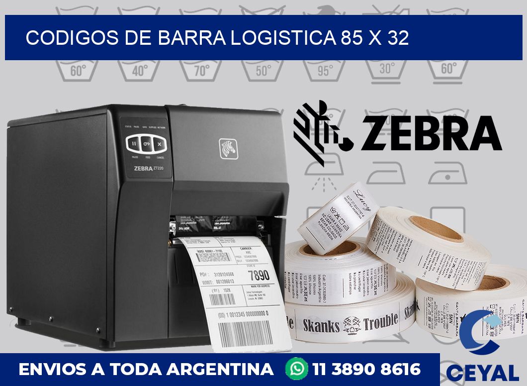 Codigos de barra logistica 85 x 32