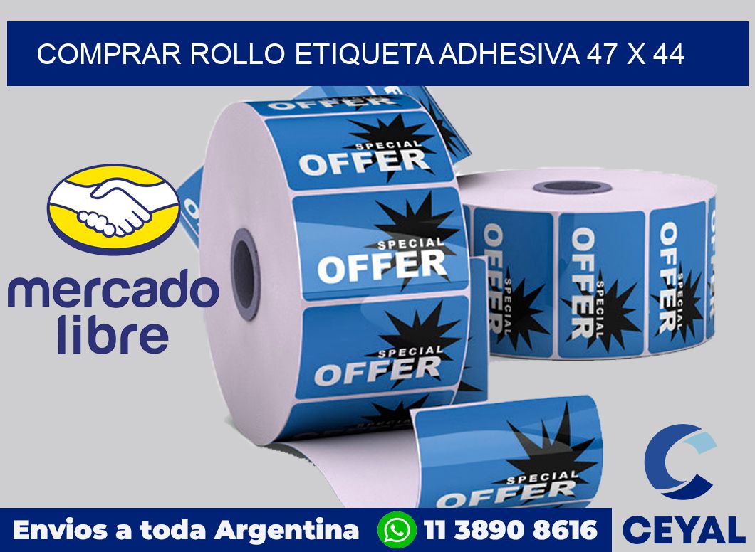 Comprar rollo etiqueta adhesiva 47 x 44