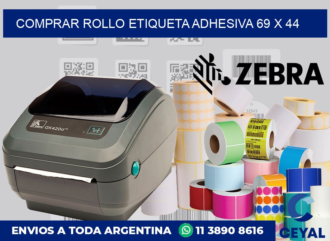 Comprar rollo etiqueta adhesiva 69 x 44