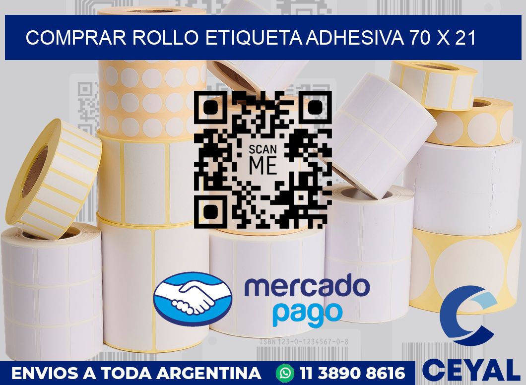 Comprar rollo etiqueta adhesiva 70 x 21