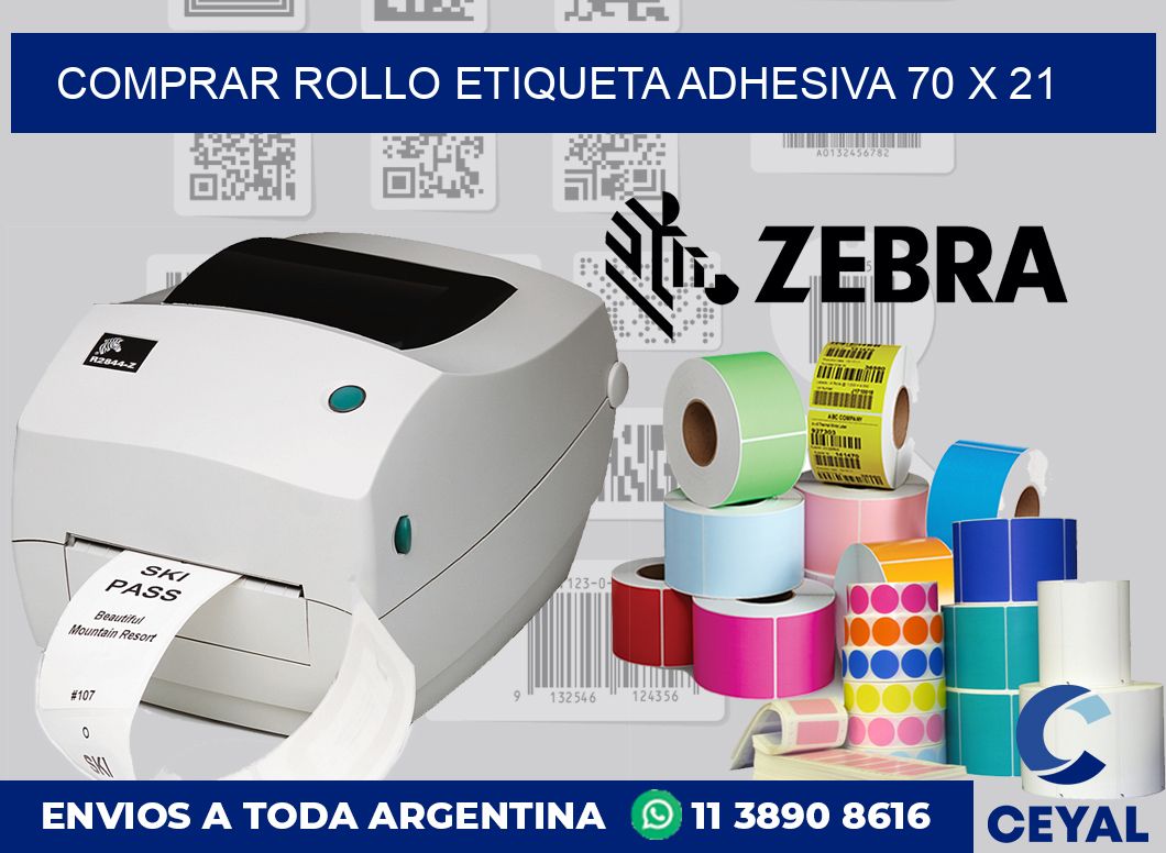 Comprar rollo etiqueta adhesiva 70 x 21